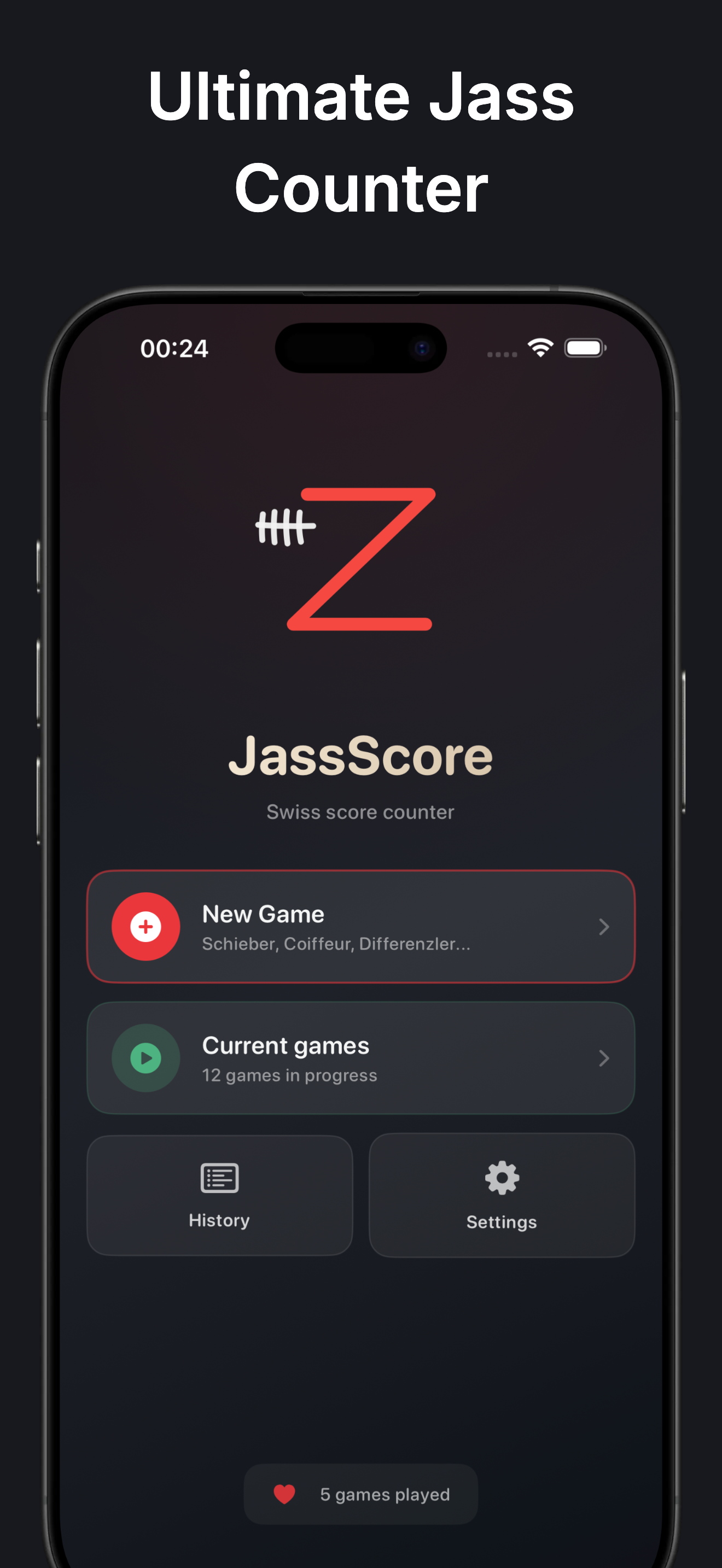 JassScore iPhone screenshot 1